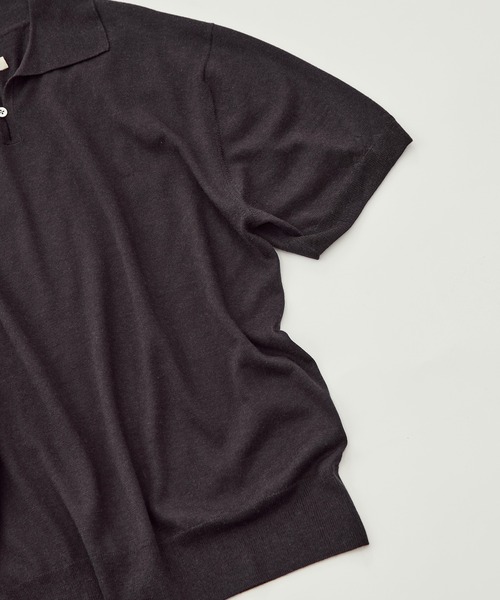 FUJI(フジ)の「【FUJI/フジ】SILK CASHMERE S/S SKIPPER POLO(ポロシャツ・メンズ・オフホワイト/ブラウン・5/6)」の17枚目の写真