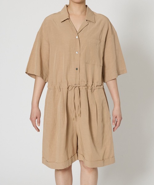 BABYLONE(バビロン)の「ハーフパンツオールインワン(つなぎ/オールインワン・レディース・ベージュ/ネイビー・フリー)」の13枚目の写真