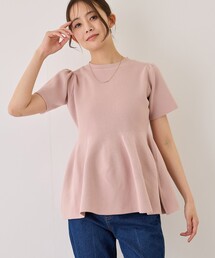 Jayro（ジャイロ）の「ペプラムニットチュニック（ニット/セーター）」