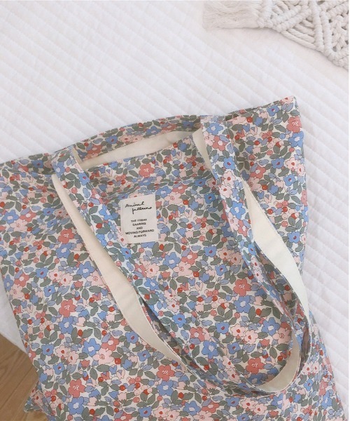ammy.(エイミードット)の「【 ammy. / エイミードット 】 小花柄 トートバッグ(ショルダーバッグ・レディース・ブルー/ライトブルー/オレンジ/イエロー・FREE)」の7枚目の写真