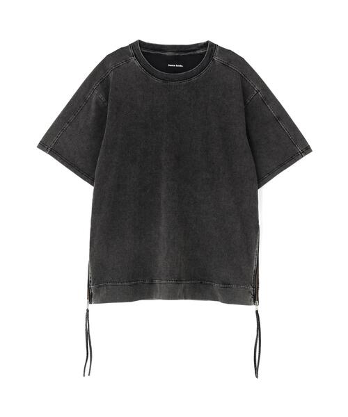 DANKE SCHON(ダンケシェーン)の「【WEB&DEPOT限定】DankeSchon/ダンケシェーン/PIGMENT S/S TEE(Tシャツ/カットソー・レディース・ブラック/グレー・F)」の1枚目の写真