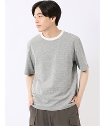 TAKA-Q（タカキュー）の「ストレッチ ブリスター 杢ジャガード 綿混 クルーネック 半袖 Tシャツ メンズ（Tシャツ/カットソー）」