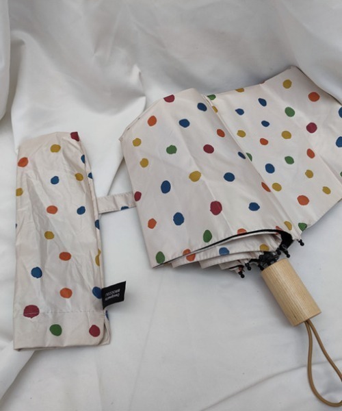 Made in I（メイドインアイ）の「Retro colorful dot folding umbrella（折りたたみ傘・レディース・レインボー・FREE）」の20枚目の写真