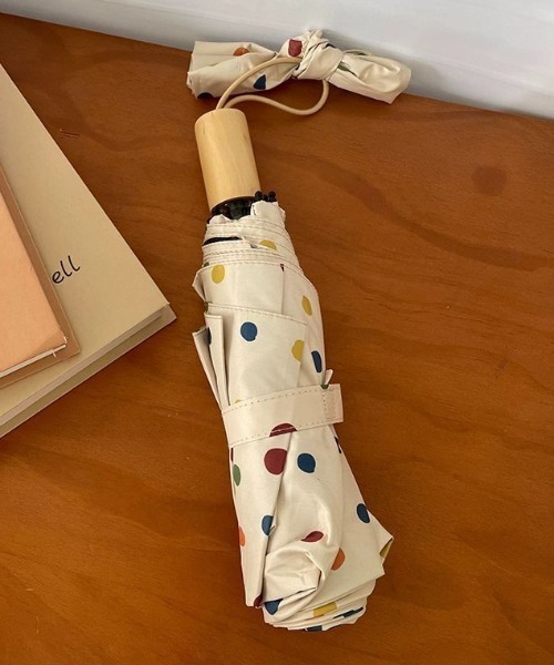 Made in I（メイドインアイ）の「Retro colorful dot folding umbrella（折りたたみ傘・レディース・レインボー・FREE）」の14枚目の写真