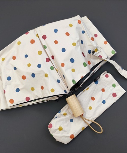 Made in I（メイドインアイ）の「Retro colorful dot folding umbrella（折りたたみ傘・レディース・レインボー・FREE）」の21枚目の写真