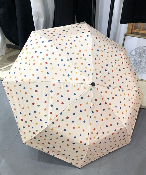 Made in I（メイドインアイ）の「Retro colorful dot folding umbrella（折りたたみ傘・レディース・レインボー・FREE）」の17枚目の写真