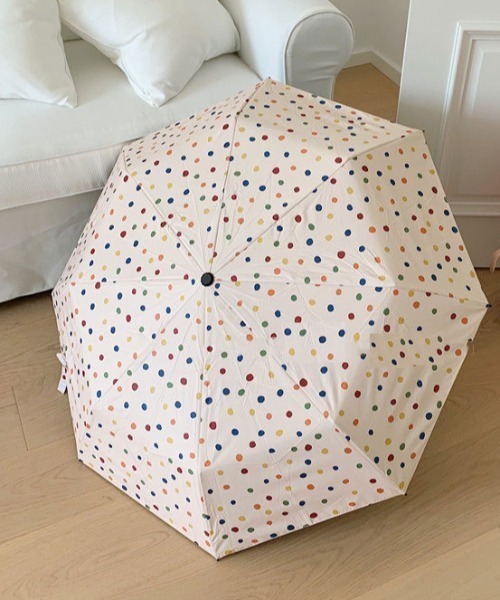 Made in I（メイドインアイ）の「Retro colorful dot folding umbrella（折りたたみ傘・レディース・レインボー・FREE）」の5枚目の写真