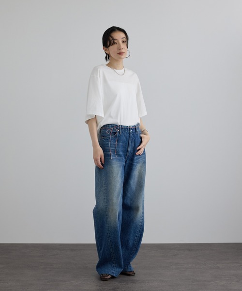 SALON adam et rope'（サロン アダム エ ロペ）の「リバティマルチコードネックレス / コードベルト（ネックレス・レディース・グリーン系その他/ブラック系その他/ブルー系その他4・FREE）」の6枚目の写真