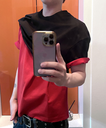 コンパクトコットンクロップTシャツレッド