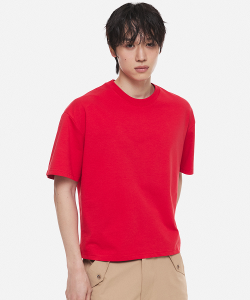 DNSR(ディーエヌエスアール)の「コンパクトコットンクロップTシャツレッド(Tシャツ/カットソー・メンズ・その他・MEDIUM/LARGE/X-LARGE)」の2枚目の写真