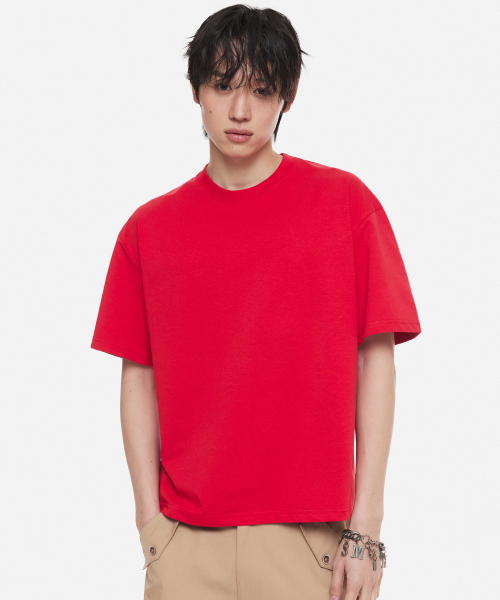 DNSR(ディーエヌエスアール)の「コンパクトコットンクロップTシャツレッド(Tシャツ/カットソー・メンズ・その他・MEDIUM/LARGE/X-LARGE)」の3枚目の写真