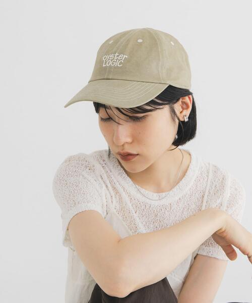 KBF(ケイビーエフ)の「ハンドドローライクエンブロイダリーCAP(キャップ・レディース・ベージュ/ブラック・ONE)」の2枚目の写真