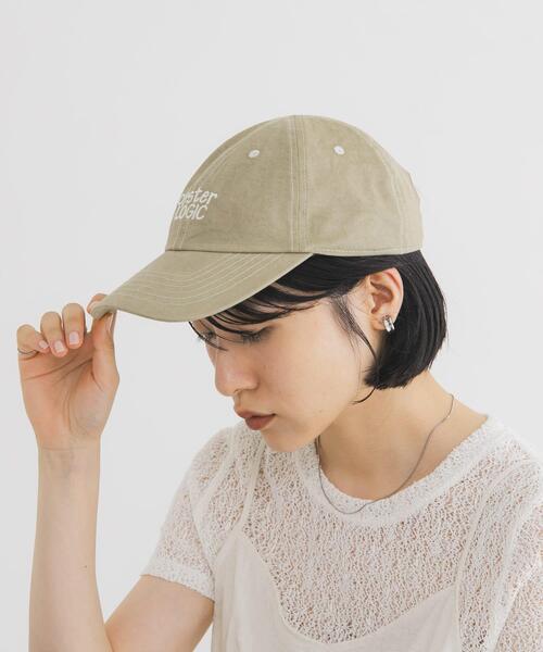 KBF(ケイビーエフ)の「ハンドドローライクエンブロイダリーCAP(キャップ・レディース・ベージュ/ブラック・ONE)」の9枚目の写真