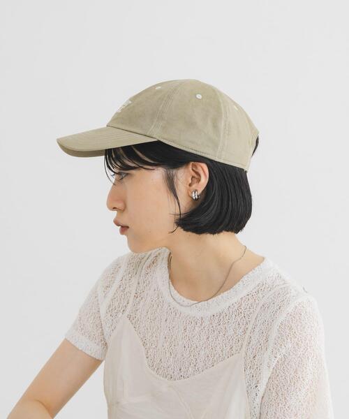 KBF(ケイビーエフ)の「ハンドドローライクエンブロイダリーCAP(キャップ・レディース・ベージュ/ブラック・ONE)」の8枚目の写真