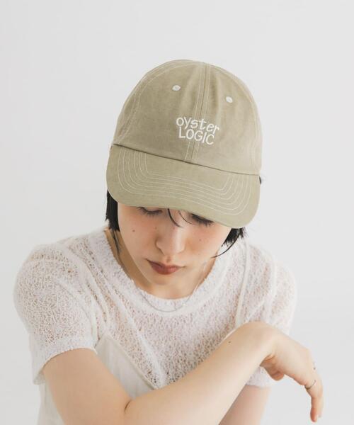 KBF(ケイビーエフ)の「ハンドドローライクエンブロイダリーCAP(キャップ・レディース・ベージュ/ブラック・ONE)」の7枚目の写真