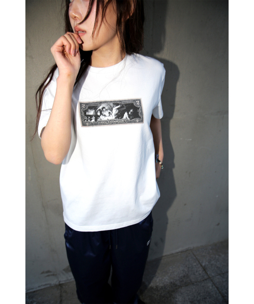 ERSCO(イーアルエスコ)の「ダラー ロゴ Tシャツ_ホワイト(Tシャツ/カットソー・レディース・その他・X-LARGE/LARGE/MEDIUM)」の3枚目の写真
