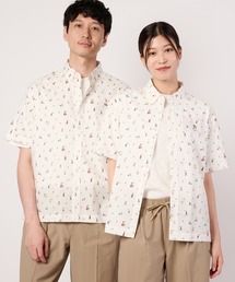アート総柄 半袖 シェア シャツ