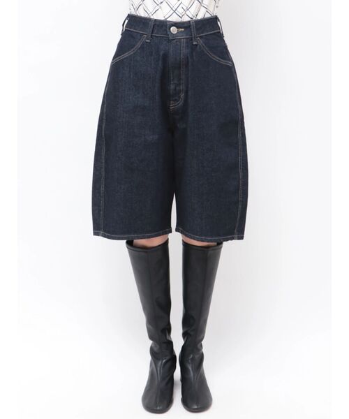 TONAL(トーナル)の「【SOMETHING】CURVE JORTS(デニムパンツ・レディース・インディゴブルー・SMALL/MEDIUM)」の4枚目の写真