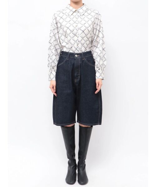 TONAL(トーナル)の「【SOMETHING】CURVE JORTS(デニムパンツ・レディース・インディゴブルー・SMALL/MEDIUM)」の12枚目の写真