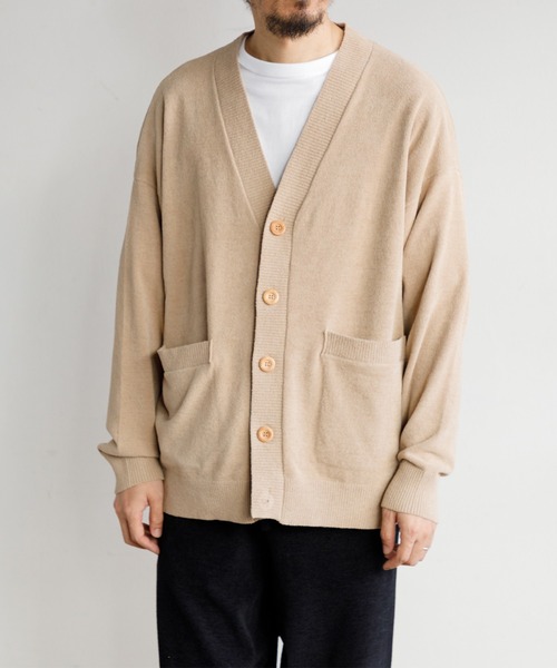 nestwell(ネストウェル)の「TEAK / オーバーサイズVカーディガン(カーディガン/ボレロ・メンズ・ブラック/キャメル・2/3)」の10枚目の写真