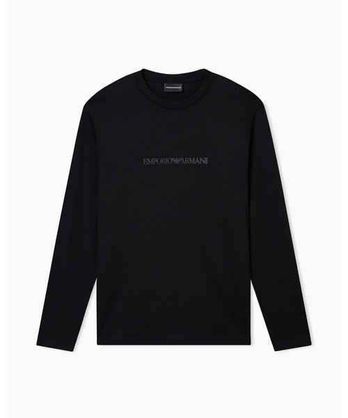 EMPORIO ARMANI(エンポリオアルマーニ)の「<ZOZO限定>【エンポリオ アルマーニ】スリムフィットトップス ピマジャージー プリントロゴ(Tシャツ/カットソー・メンズ・ブラック/ホワイト・XX-LARGE/X-SMALL/X-LARGE/SMALL/MEDIUM/LARGE)」の2枚目の写真