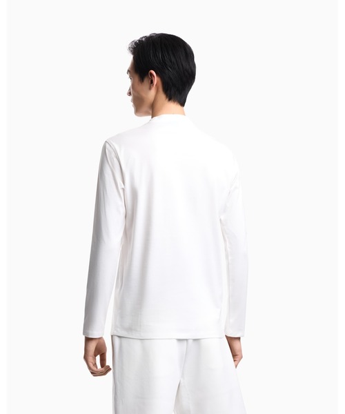 EMPORIO ARMANI(エンポリオアルマーニ)の「<ZOZO限定>【エンポリオ アルマーニ】スリムフィットトップス ピマジャージー プリントロゴ(Tシャツ/カットソー・メンズ・ブラック/ホワイト・XX-LARGE/X-SMALL/X-LARGE/SMALL/MEDIUM/LARGE)」の9枚目の写真
