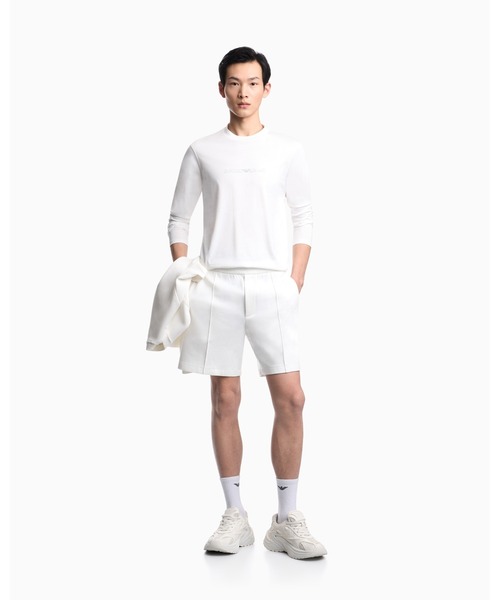 EMPORIO ARMANI(エンポリオアルマーニ)の「<ZOZO限定>【エンポリオ アルマーニ】スリムフィットトップス ピマジャージー プリントロゴ(Tシャツ/カットソー・メンズ・ブラック/ホワイト・XX-LARGE/X-SMALL/X-LARGE/SMALL/MEDIUM/LARGE)」の10枚目の写真