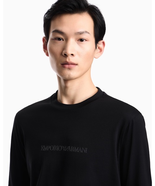 EMPORIO ARMANI(エンポリオアルマーニ)の「<ZOZO限定>【エンポリオ アルマーニ】スリムフィットトップス ピマジャージー プリントロゴ(Tシャツ/カットソー・メンズ・ブラック/ホワイト・XX-LARGE/X-SMALL/X-LARGE/SMALL/MEDIUM/LARGE)」の4枚目の写真