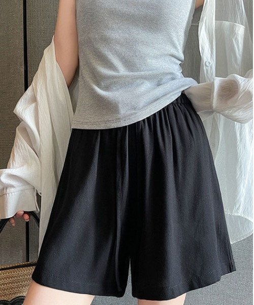 &soiree(アンドソワレ)の「リネンライクイージーショートパンツ(その他パンツ・レディース・ネイビー/チャコール/ホワイト/ブラック・MEDIUM/SMALL/X-LARGE/LARGE)」の6枚目の写真