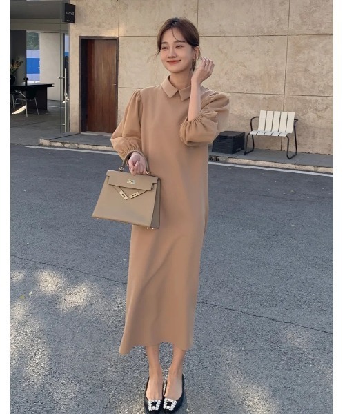 BIRTHDAY BASH(バースデイバッシュ)の「PUFF TULLE SLEEVE DRESS(ワンピース・レディース・ベージュ・FREE)」の8枚目の写真
