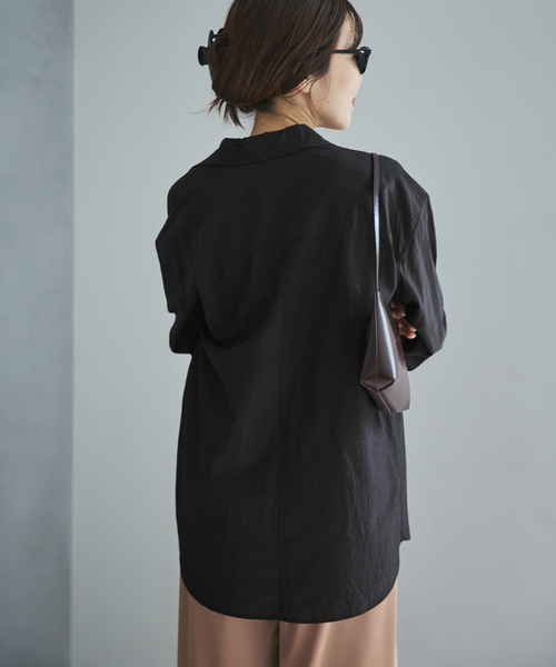 plage（プラージュ）の「Wash adjust シャツ（シャツ/ブラウス・レディース・ブラック/ベージュ・FREE）」の12枚目の写真