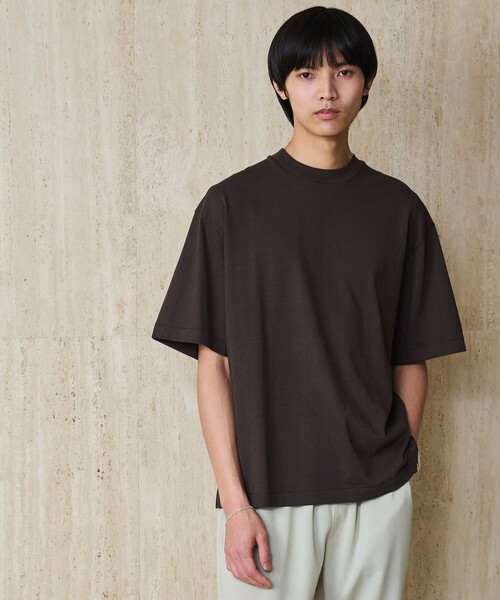 green label relaxing(グリーンレーベルリラクシング)の「Deo-Papi プレーティング クルーネック 半袖 Tシャツ -消臭性-(Tシャツ/カットソー・メンズ・ホワイト/ダークブラウン/ロイヤルブルー・M/XL/S/L)」の3枚目の写真