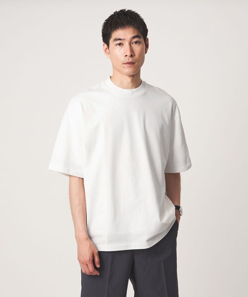 green label relaxing(グリーンレーベルリラクシング)の「Deo-Papi プレーティング クルーネック 半袖 Tシャツ -消臭性-(Tシャツ/カットソー・メンズ・ホワイト/ダークブラウン/ロイヤルブルー・M/XL/S/L)」の2枚目の写真