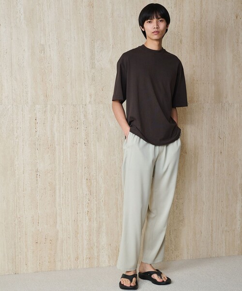 green label relaxing(グリーンレーベルリラクシング)の「Deo-Papi プレーティング クルーネック 半袖 Tシャツ -消臭性-(Tシャツ/カットソー・メンズ・ホワイト/ダークブラウン/ロイヤルブルー・M/XL/S/L)」の4枚目の写真