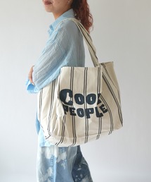 【 New market 】ストライプ キャンバス トートバッグ