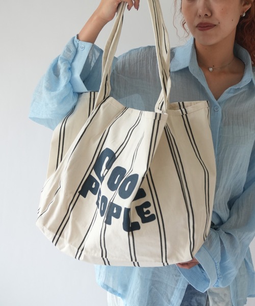Port(ポート)の「【 New market 】ストライプ キャンバス トートバッグ(トートバッグ・レディース・ブラック/レッド・FREE)」の9枚目の写真