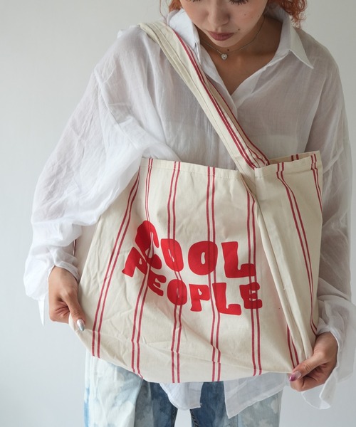 Port(ポート)の「【 New market 】ストライプ キャンバス トートバッグ(トートバッグ・レディース・ブラック/レッド・FREE)」の12枚目の写真