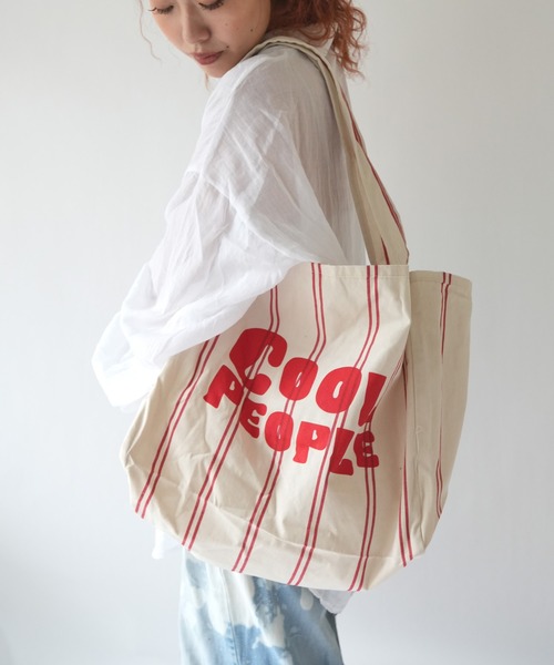 Port(ポート)の「【 New market 】ストライプ キャンバス トートバッグ(トートバッグ・レディース・ブラック/レッド・FREE)」の14枚目の写真