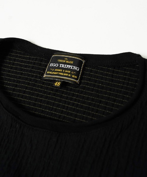 EGO TRIPPING(エゴトリッピング)の「mlt5775-GRAIN TEE ロングスリーブTシャツ(666751)(Tシャツ/カットソー・メンズ・グレー/ベージュ/ブラック・46/48)」の12枚目の写真