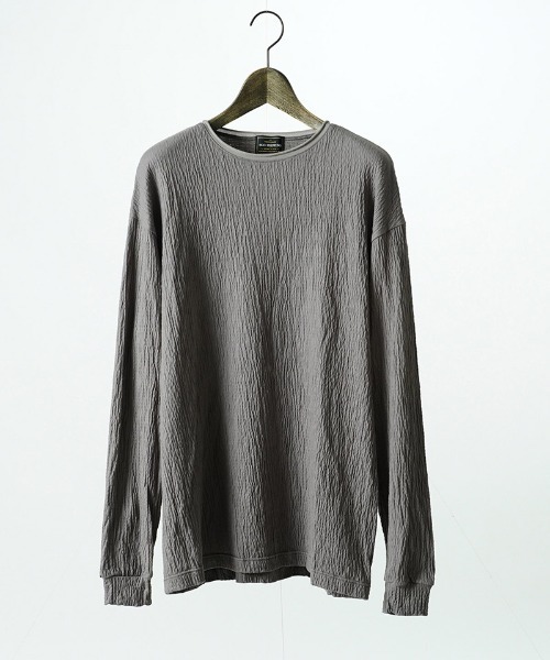EGO TRIPPING(エゴトリッピング)の「mlt5775-GRAIN TEE ロングスリーブTシャツ(666751)(Tシャツ/カットソー・メンズ・グレー/ベージュ/ブラック・46/48)」の6枚目の写真