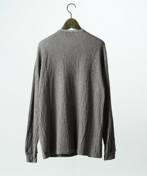 EGO TRIPPING(エゴトリッピング)の「mlt5775-GRAIN TEE ロングスリーブTシャツ(666751)(Tシャツ/カットソー・メンズ・グレー/ベージュ/ブラック・46/48)」の7枚目の写真