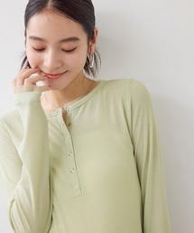 VIS | シアーヘンリーロングスリーブTシャツ(Tシャツ/カットソー)