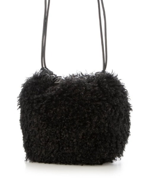 CACHELLIE（カシェリエ）の「F/FUR RE:巾着 SHOULDER（ショルダーバッグ・レディース・ブラック/ベージュ/グレイッシュベージュ・FREE）」の12枚目の写真