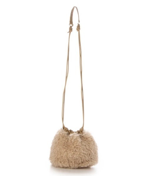 CACHELLIE（カシェリエ）の「F/FUR RE:巾着 SHOULDER（ショルダーバッグ・レディース・ブラック/ベージュ/グレイッシュベージュ・FREE）」の17枚目の写真