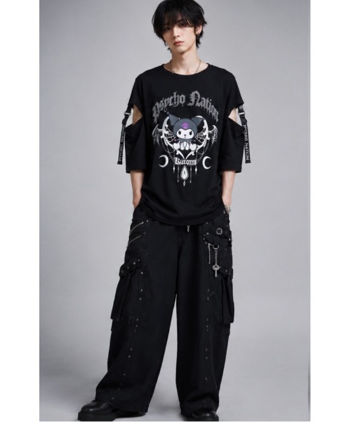 Sakka（サッカ）の「SANRIO クロミ × PSYCHO NATION コラボTEE（Tシャツ/カットソー・メンズ・ホワイト/ブラック・LARGE/MEDIUM）」の11枚目の写真