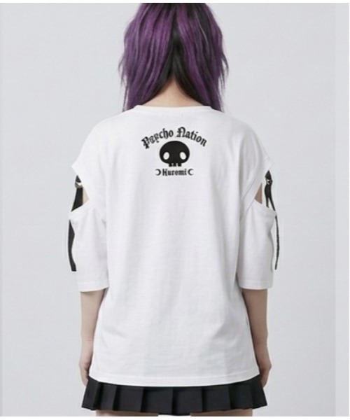 Sakka（サッカ）の「SANRIO クロミ × PSYCHO NATION コラボTEE（Tシャツ/カットソー・メンズ・ホワイト/ブラック・LARGE/MEDIUM）」の19枚目の写真