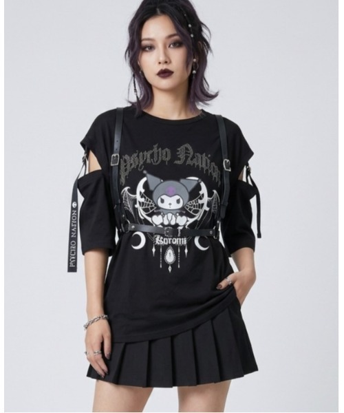 Sakka（サッカ）の「SANRIO クロミ × PSYCHO NATION コラボTEE（Tシャツ/カットソー・メンズ・ホワイト/ブラック・LARGE/MEDIUM）」の13枚目の写真