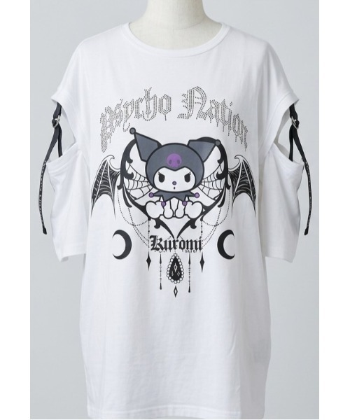 Sakka（サッカ）の「SANRIO クロミ × PSYCHO NATION コラボTEE（Tシャツ/カットソー・メンズ・ホワイト/ブラック・LARGE/MEDIUM）」の9枚目の写真