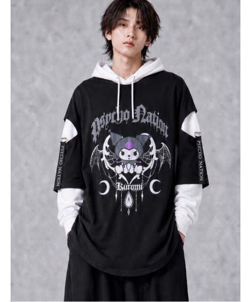 Sakka（サッカ）の「SANRIO クロミ × PSYCHO NATION コラボTEE（Tシャツ/カットソー・メンズ・ホワイト/ブラック・LARGE/MEDIUM）」の4枚目の写真