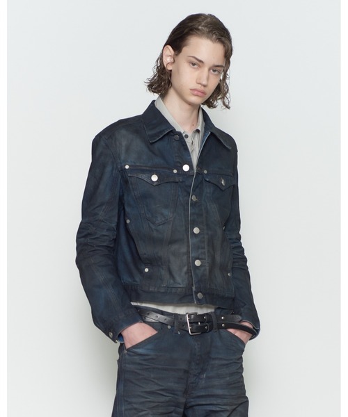 NVRFRGT(ネヴァーフォーゲット)の「DENIM TRUCKER JACKET(デニムジャケット・メンズ・インディゴブルー・2)」の1枚目の写真